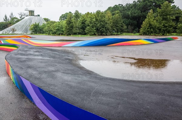 Taoyuan Land Art Festival in the raining day