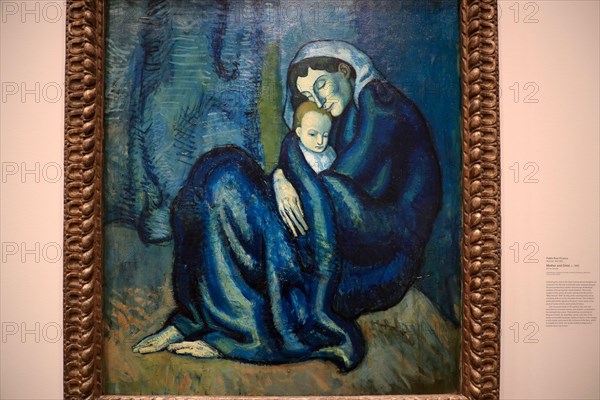 Mother and Child, C.1901 by Pablo Ruiz Picasso. Fogg Museum.Harvard University.Cambridge.Massachusetts.USA