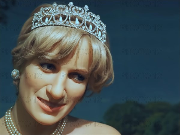 Wax sculpture of Princess Diana seen in the museum Panoptikum in Hamburg in Germany