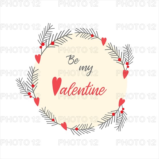 Day Saint Valentine card , love heart pink red, passion, be my Valentine. Art illustration. Vector illustration