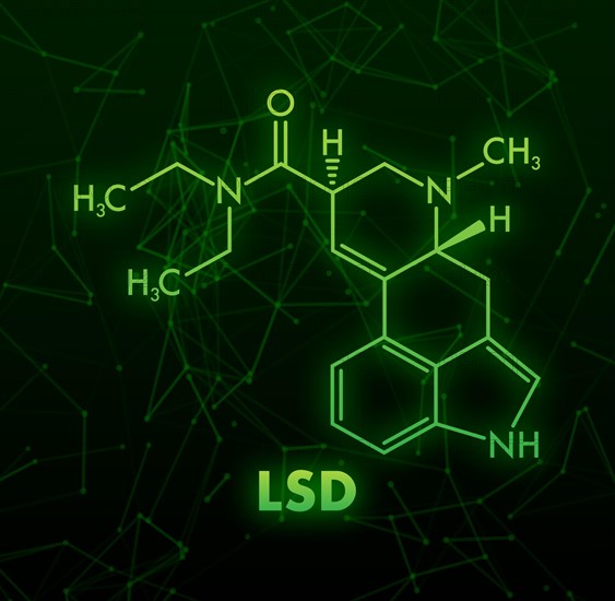 Lsd formula. LSD lysergic acid diethylamide drug formula