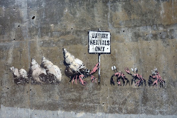 Banksy artwork at Cromer, Norfolk