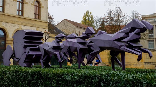 Le Carosse, artwork by french artist Xavier Veilhan, Metz, Moselle, Lorraine, Grand Est region, France