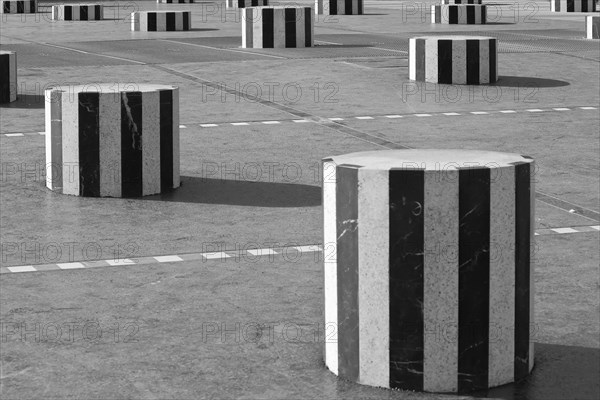 Colonnes de Buren, courtyard of the Palais Royal, Paris, France