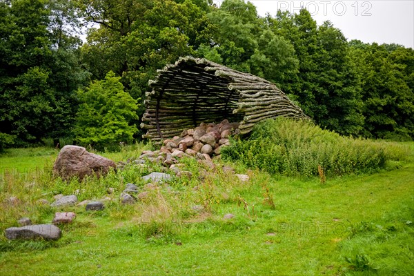 Land art by Alfio Bonanno at Tranekaer Castle Park Langeland Denmark