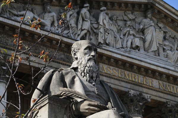 Michel de L'Hospital (1507-1573). French statesman. Statue by Louis Pierre Deseine (1749-1822). Facade National Assembly. Paris.