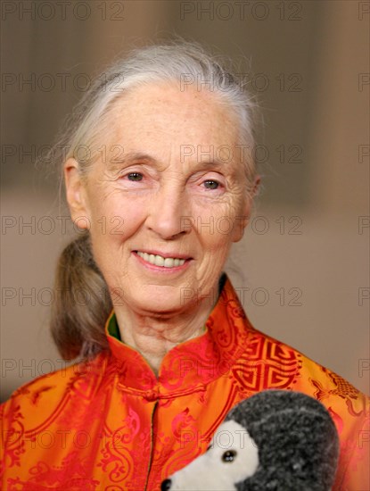 Jane Goodall arrives at the Jules Verne Adventure Film Festival at the Shrine Auditorium in Los Angeles, CA on October 6, 2006. Photo credit: Francis Specker