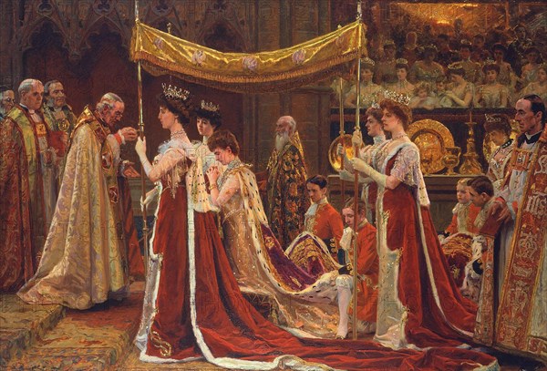 The Anointing of Queen Alexandra at the Coronation of Edward VII