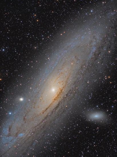 The Great Galaxy in Andromeda, Messier 31 (M31, NGC 224) - a spiral galaxy in the constallation of Andromeda - M32 and M110 are also visible.