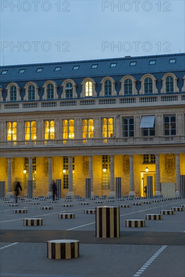 Colonnes de Buren in Palais Royal Paris France