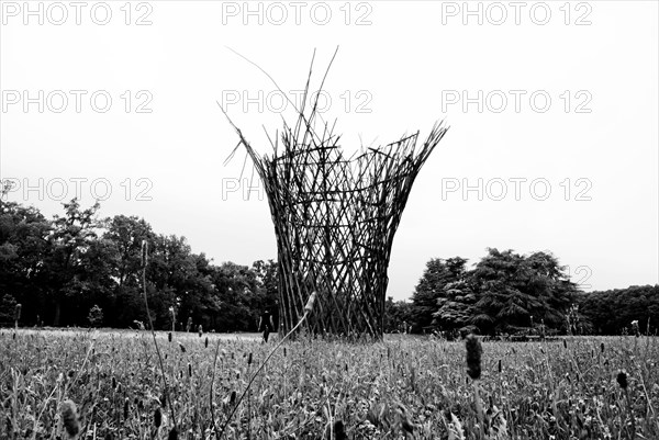 Public Gardens of Monza. Remains of an art installation