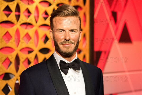 ISTANBUL, TURKEY - MARCH 16, 2017: David Beckham wax figure at Madame Tussauds  museum in Istanbul.