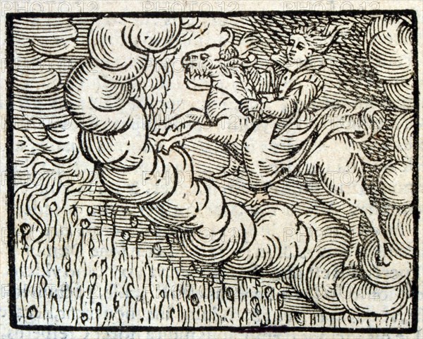 Woodcut illustration from a 1626 Edition of 'Compendium Maleficarum, by Francesco Maria Guazzo. Compendium Maleficarum was a witch-hunter's manual written in Latin, and published in Milan, Italy in 1608.