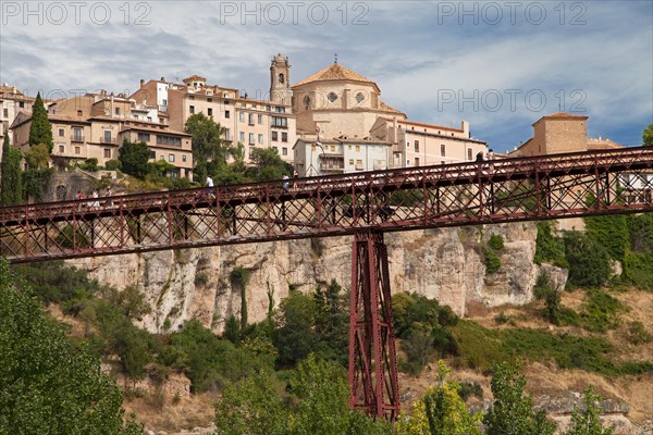 San Pablo Bridge and San Pedro Church in Cuenca, Spain.