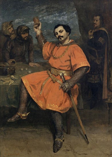 Louis Guéymard as Robert in Robert le diable by Meyerbeer - painting by Courbet - L'Histoire par l'image