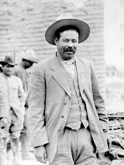 Pancho Villa. Portrait of the Mexican revolutionary general, Francisco "Pancho" Villa (b.  José Doroteo Arango Arámbula, 1878-1923) during the Mexican Revolution, Bain News Service, c. 1914