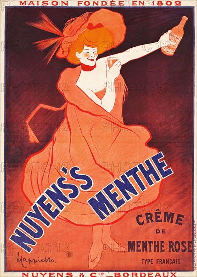 Nuyens’s Menthe (1922) - Vintage poster - Leonetto Cappiello. Old alcohol advertisement poster.