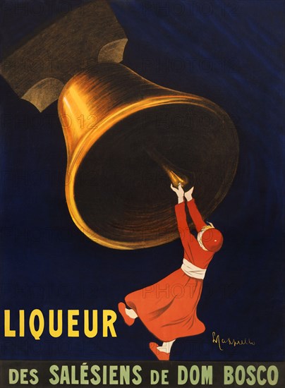 Angelus, liqueur des Salésiens de Dom Bosco (1907) print in high resolution by Leonetto Cappiello.