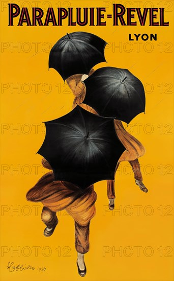 Leonetto Cappiello - Parapluie Revel - 1922 - vintage advertisement poster for umbrellas.