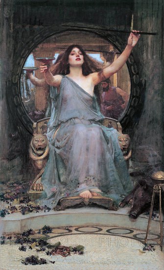 Circe Offering the Cup to Ulysses 1891, Painting by John William Waterhouse