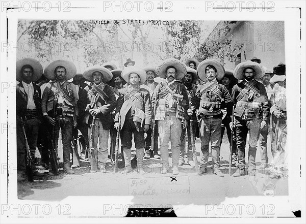 Villa & staff, Mexico (LOC)