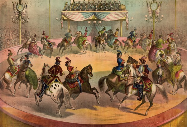 The grand finale of a circus, 1872
