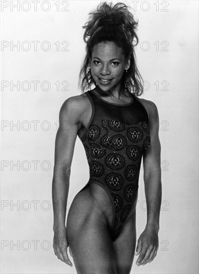 Das Starlet Donna Richardson, USA 1980er Jahre. Starlet Donna Richardson, USA 1980s.