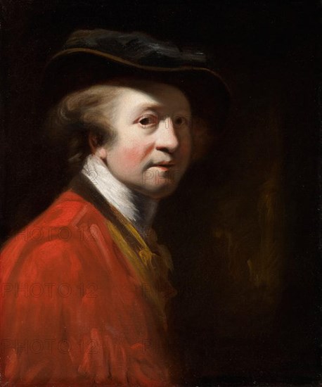 Study for the Uffizi Self Portrait by Sir Joshua Reynolds, c1774 5,oil on canvas, 59 x 49cm