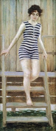 Fischer  Paul Gustave - Woman in Bathing Suit (Sketch)