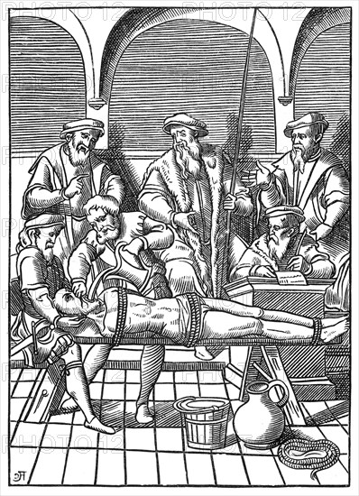 Water torture is a form of torture in which the victim is forced to drink large quantities of water in a short time, resulting in gastric distention, water intoxication, and possibly death. Often the victim has the mouth forced or wedged open, the nose closed with pincers and a funnel or strip of cloth forced down the throat. The victim has to drink all the water (or other liquids such as bile or urine) poured into the funnel to avoid drowning.