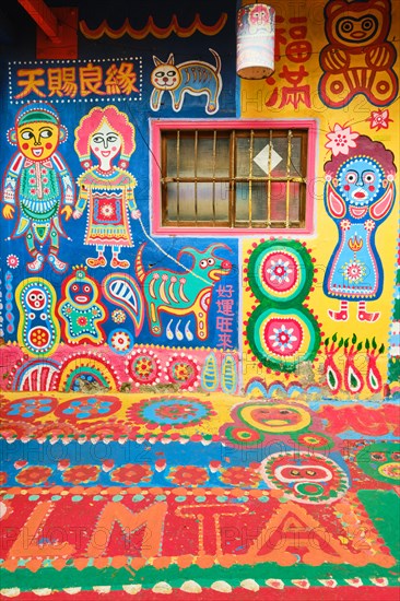 The Rainbow Village in Taichung was created by a former soldier, Huang Yung Fu, who began painting the houses to save them from demolition.