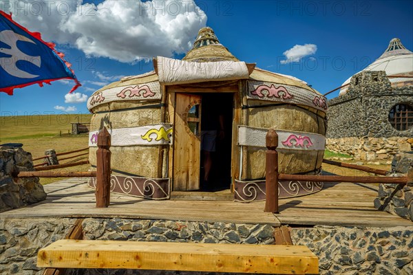 Gers and Scenery at the 13th Century Village Attraction in Mongolia.