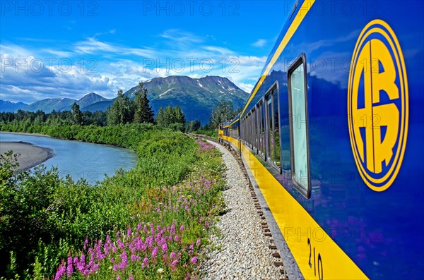 The Alaska Railroad travels through the Spencer Valley