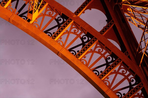 Detail of the Eiffel tower metal structure