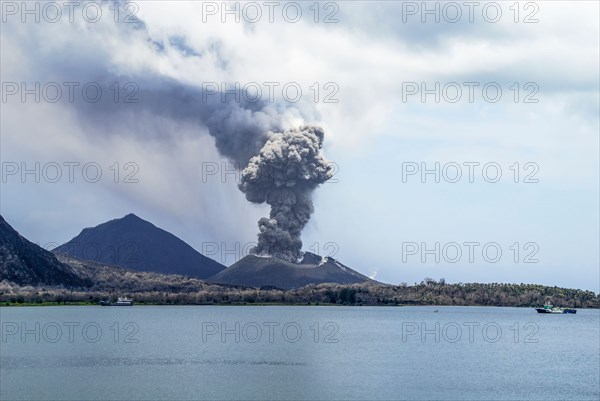Mt Tavurvur active volcano. Rabaul; Papua New Guinea;