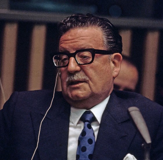 Salvador Allende Gossens (1908 - 1973) Chilean physician and socialist politician, President of Chile from 3 November 1970 until his suicide on 11 September 1973. He was the first Marxist to be elected president in a liberal democracy in Latin America.