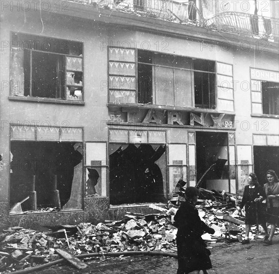 world war ii : bombing of nantes, France