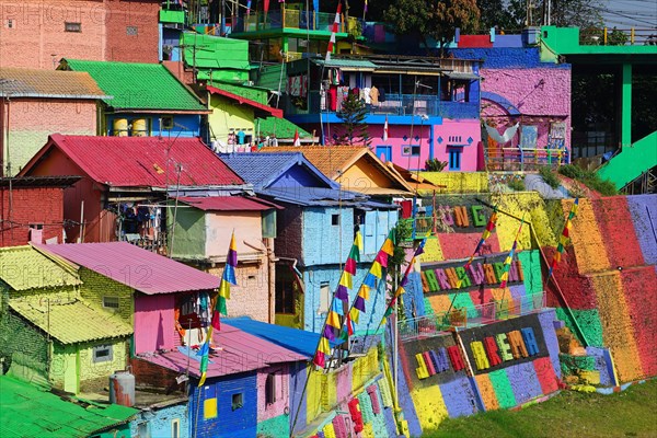 Kampung Tridi, Rainbow Village in Malang, East Java, Indonesia