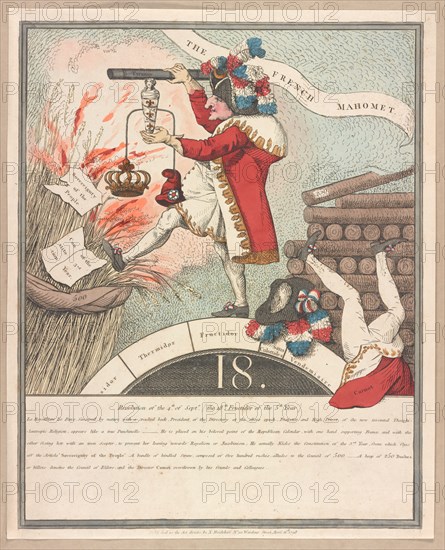 The French Mahomet. British Cartoon Prints Collection . Carnot, Lazare,1753-1823. , France,History,Revolution, 1789-1799.