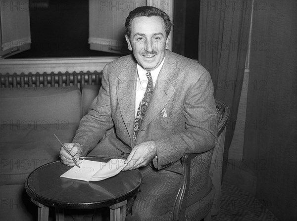 Walt Disney at a London Hotel