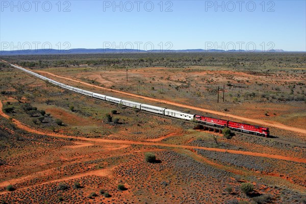 The Ghan is a luxury train that travels through Central Outback Australia