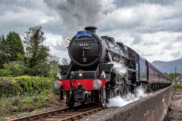 The Jacobite steaming through Corpach