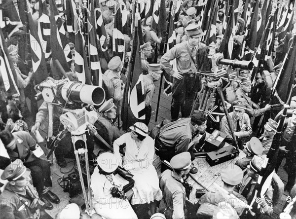 Leni Riefenstahl directing the Nazi Propaganda film Triumph of the Will