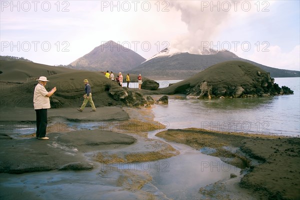 A network of thermal springs flow into picturesque Simpson Harbour near Rabaul, New Britain Island, Papua New Guinea