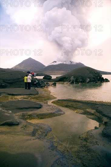 A network of thermal springs flow into picturesque Simpson Harbour near Rabaul, New Britain Island, Papua New Guinea