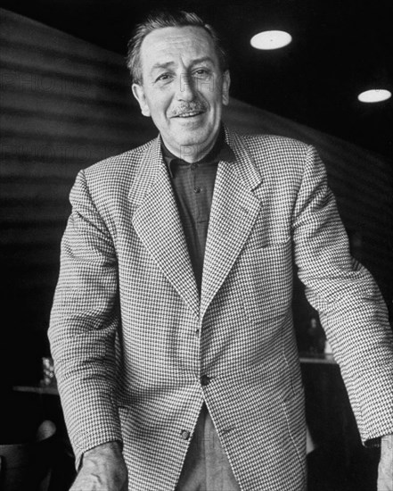 Movie producer and cultural icon Walt Disney in a studio portrait in 1965.