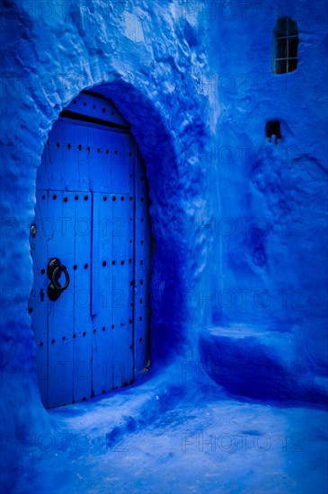BLUE DOOR CHEFCHAOUEN MOROCCO AFRICA