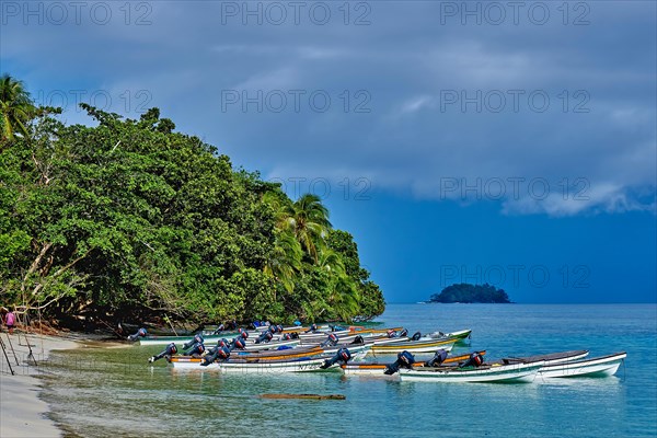 Doini Island PNG Papua New Guinea Beach Boats