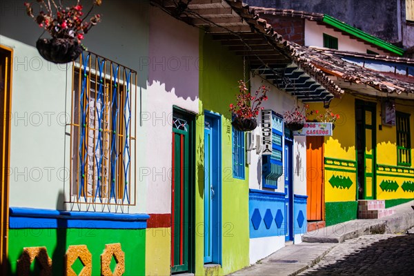 Guatape streets are an explosion of color