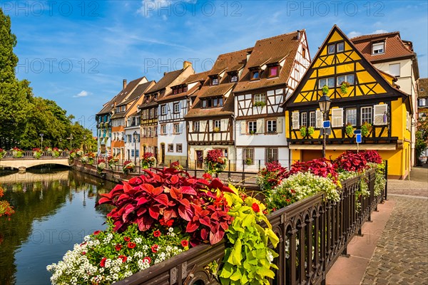 Old town of Colmar, Alsace, France on a sunny day